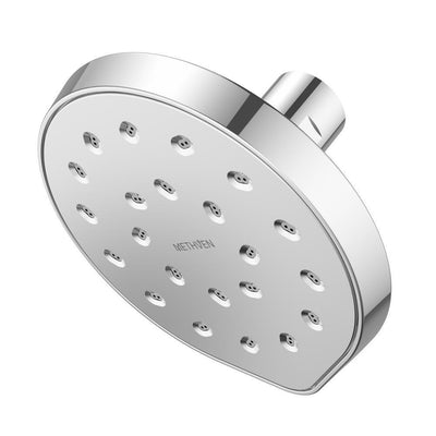 Kiri 1-Spray 6 in. Single Wall Mount Fixed Shower Head in Chrome - Super Arbor