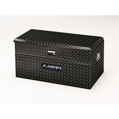 Lund 36 in Gloss Black Aluminum Flush Mount Full Size Chest Truck Tool Box with mounting hardware and keys included - Super Arbor