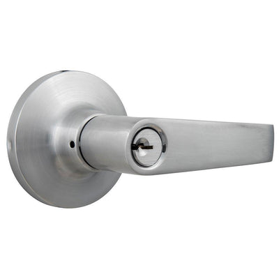 Commercial 2-3/4 in. Satin Chrome Standard Duty Keyed Entry Door Lever - Super Arbor