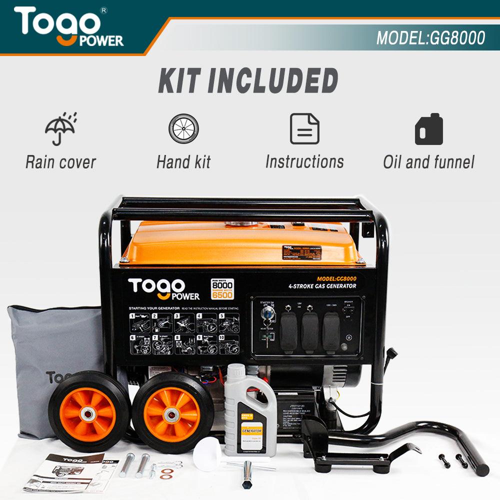 TogoPower GG8000 Portable Powered Generator 6500 Rated Watts