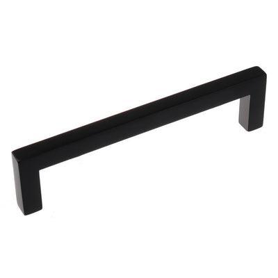5 in. Matte Black Solid Square Cabinet Bar Drawer Center-to-Center Pulls (10-Pack) - Super Arbor