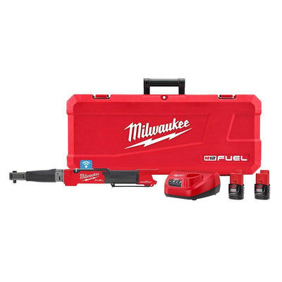 M12 FUEL ONE-KEY 12-Volt Lithium-Ion Brushless Cordless 3/8 in. Digital Torque Wrench Kit with Two 2.0 Ah Batteries - Super Arbor
