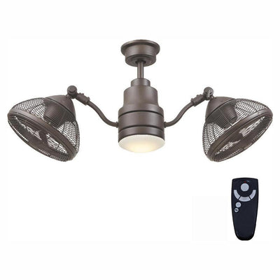 Pendersen 42 in. Integrated LED Indoor/Outdoor Espresso Bronze Ceiling Fan with Light Kit and Remote Control - Super Arbor