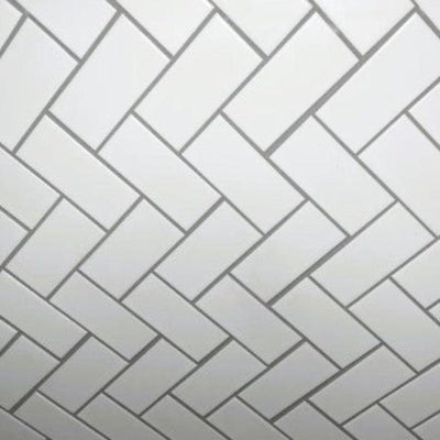 Hudson 11-in x 11-in Glossy Porcelain Herringbone Subway Wall Tile (1-sq. ft/ Piece)
