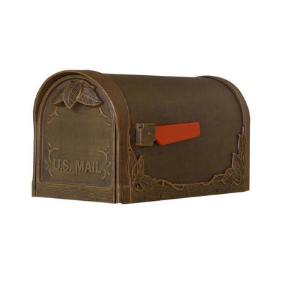 Floral Copper Post Mount Mailbox - Super Arbor