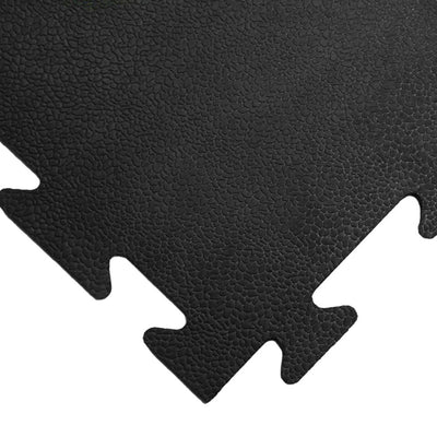 Rubber-Cal Armor-Lock (Fitness) 3/8 in. x 20 in. x 20 in. Black Interlocking Rubber Tiles (8-Pack, 22 sq. ft.) - Super Arbor