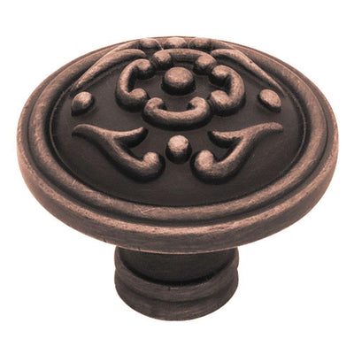 French Lace 1-1/2 in. (38mm) Venetian Bronze Round Cabinet Knob - Super Arbor