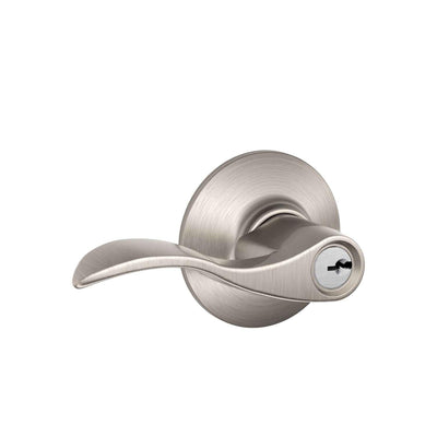 Schlage Accent Satin Nickel Entry Lockset ANSI Grade 2 1-3/4 in.