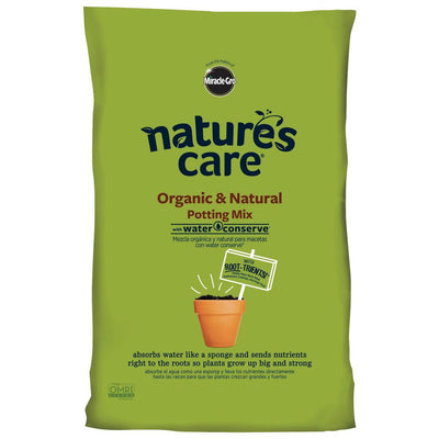 Miracle-Gro Nature's Care 16 qt. Organic and Natural Potting Mix with Water Conserve - Super Arbor