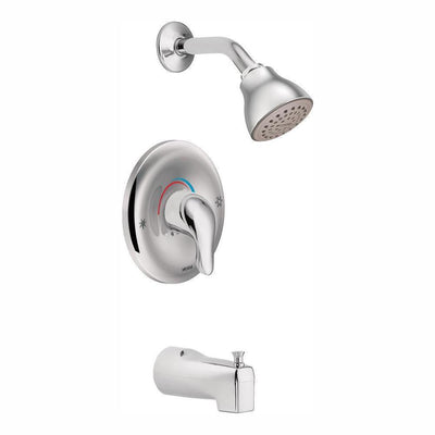 Chateau Posi-Temp Single-Handle 1-Spray Tub and Shower Faucet with Valve in Chrome (Valve Included) - Super Arbor