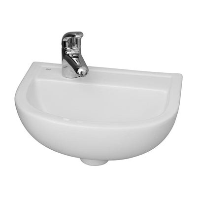 Barclay Products Compact 15 in. Wall-Mounted Bathroom Sink in White - Super Arbor