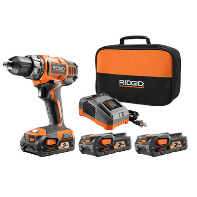 18-Volt Cordless 2-Speed 1/2 in. Compact Drill/Driver Kit with Bonus 2 AH (2PK) Batteries - Super Arbor