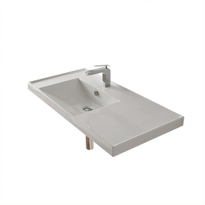 Nameeks ML Wall Mounted Bathroom Sink in White - Super Arbor
