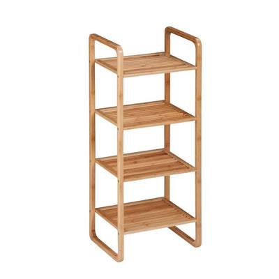 Bamboo 4-Tier Wood Shelving Unit (15 in. W x 36 in. H x 12 in. D) - Super Arbor