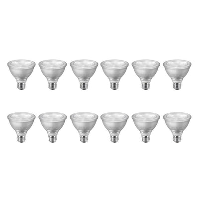 Philips 75-Watt Equivalent PAR30S Dimmable LED Flood Light Bulb with Warm Glow Dimming Effect Bright White (3000K) (12-Pack) - Super Arbor