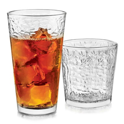 Frost 16-Piece Clear Glass Drinkware Set - Super Arbor