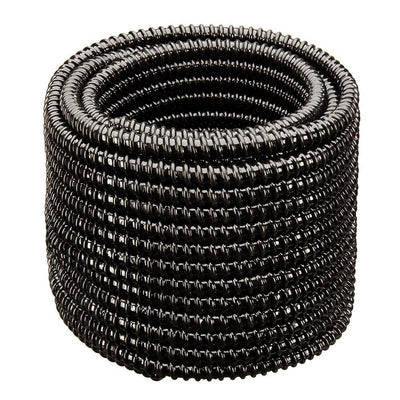 3/4 in. Dia x 50 ft. UL Sizing Black Non Kink, Corrugated, Flexible PVC Pond Tubing - Super Arbor