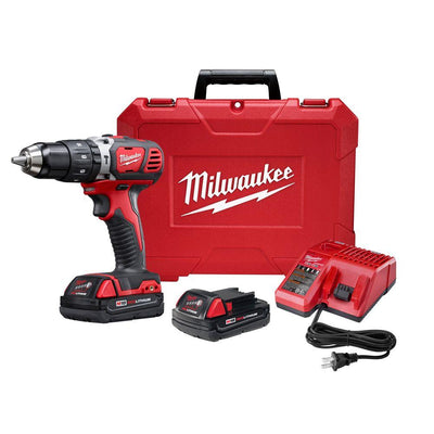 M18 Lithium-Ion Cordless 1/2 in. Hammer Drill Driver Kit with(2) 1.5Ah Batteries, Charger and Hard Case - Super Arbor