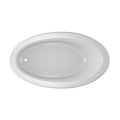 RIVA 66 in. x 38 in. Acrylic Oval Drop-in Whirlpool Bathtub in White - Super Arbor