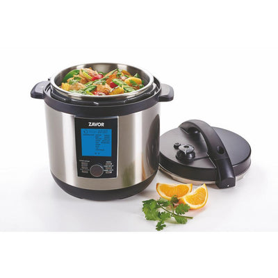 LUX LCD 6 Qt. Stainless Steel Electric Pressure Cooker with Stainless Steel Cooking Pot - Super Arbor
