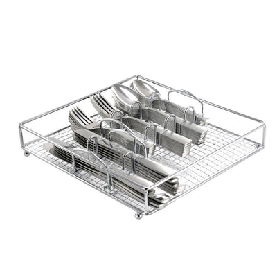 Abbeville 61-Piece Flatware Set with Wire Caddy (Service for 12) - Super Arbor