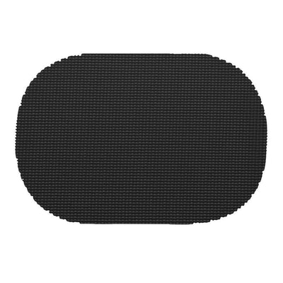 Fishnet Oval Placemat in Black (Set of 12) - Super Arbor