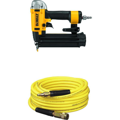 18-Gauge Pneumatic Brad Nailer with Bonus 50 ft. x 1/4 in. Air Hose - Super Arbor