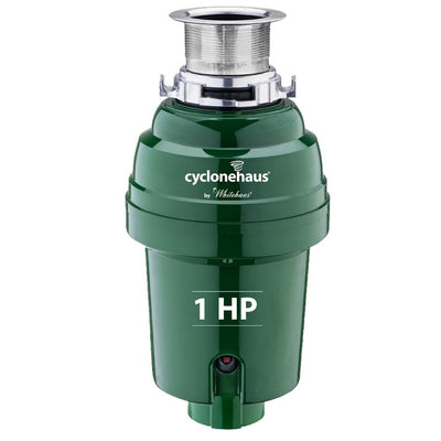 Whitehaus Collection Cyclonehaus 1 HP Continuous Feed Garbage Disposal in Brushed Nickel