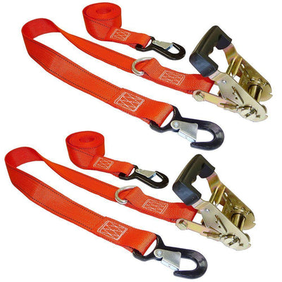 8 ft. x 1.5 in. Ratchet Buckled Strap with Soft Tie (2-Pack) - Super Arbor