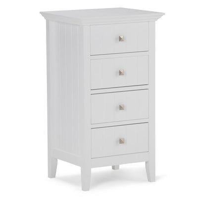 Acadian 18.1 W x 32.1 in. H 4-Drawer Floor Storage Bath Cabinet in Pure White - Super Arbor