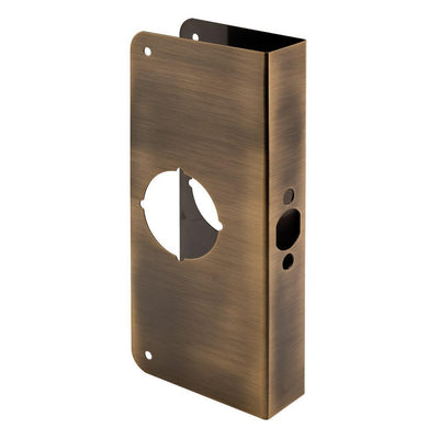 1-3/8 in. x 9 in. Thick Solid Brass Lock and Door Reinforcer, 2-1/8 in. Single Bore, 2-3/8 in. Backset - Super Arbor