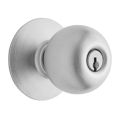 Orbit Satin Chrome Light Commercial Storeroom Door Knob - Super Arbor