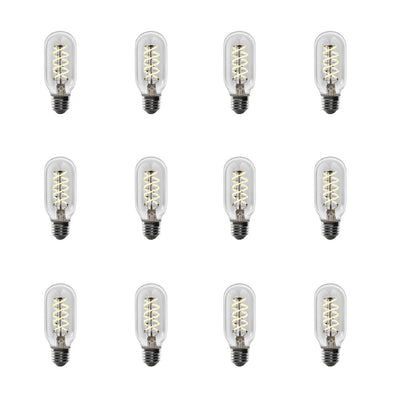 Feit Electric 40-Watt Equivalent T14 Dimmable LED Clear Glass Vintage Edison Light Bulb With Spiral Filament Warm White (4-Pack) - Super Arbor