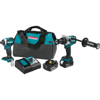 18-Volt LXT Lithium-ion Brushless Cordless 2-piece Combo Kit (Hammer Drill/ Impact Driver) 5.0Ah - Super Arbor