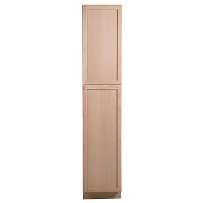 Easthaven Shaker Assembled 18x90x24 in. Frameless Pantry Cabinet in Unfinished Beech - Super Arbor