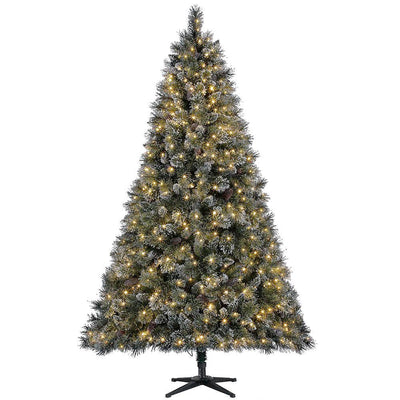 7.5 ft Sparkling Amelia Pine LED Pre-Lit Artificial Christmas Tree with Warm White Lights - Super Arbor