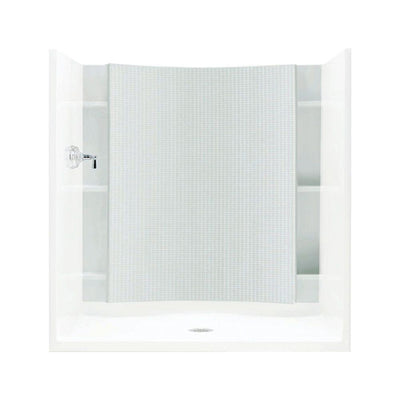 Accord 1-1/4 in. x 60 in. x 77 in. 1-Piece Direct-to-Stud Shower Back Wall in White - Super Arbor