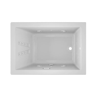 SOLNA 60 in. x 42 in. Acrylic Rectangular Drop-in Reversible Whirlpool Bathtub in White - Super Arbor