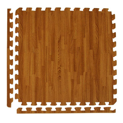 Greatmats Wood Grain Reversible Dark Wood/Tan 24 in. x 24 in. x 0.5 in. Foam Interlocking Floor Tile (Case of 25)