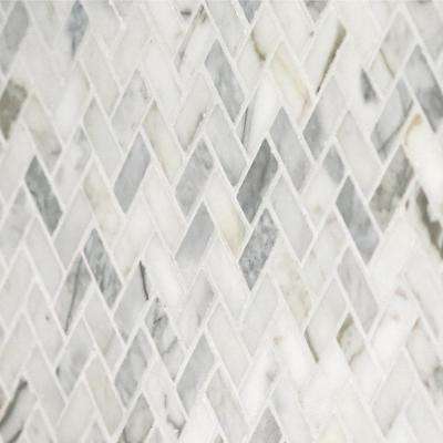Daltile 
    Stone Decor Fog 11 in. x 12 in. x 10 mm Marble Mosaic Floor and Wall Tile (0.83 sq. ft. / piece) - Super Arbor