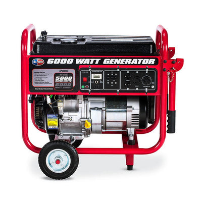 All Power 5000-Watt Manual Start Gasoline Powered Portable Generator with Mobility Kit - Super Arbor