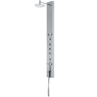 Dilana 66.875 in. 6-Jet High Pressure Shower Panel System with Adjustable Handheld Dual Shower in Stainless Steel - Super Arbor