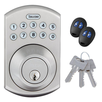 Electronic Stainless Steel Deadbolt with Remote Control - Super Arbor