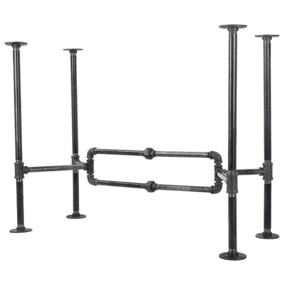 3/4 in. Black Steel Pipe 3 ft. L x 28.5 in. H  "O" Design Desk Kit - Super Arbor