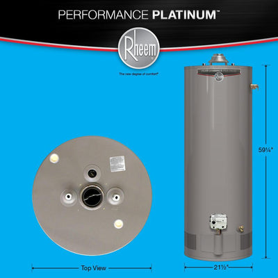 Performance Platinum 50 Gal. Tall 12 Year 40,000 BTU Natural Gas Tank Water Heater - Super Arbor