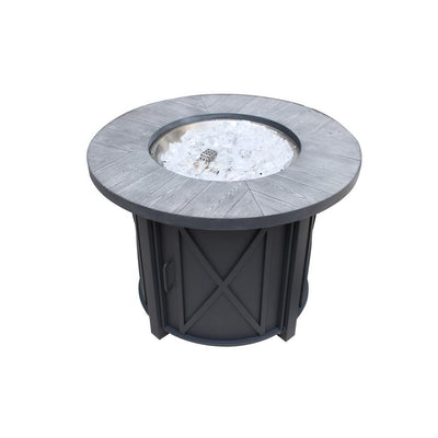 Park Canyon 35 in. Round Steel Propane Fire Pit Kit - Super Arbor