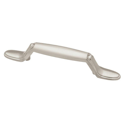 Decorative 3 in. (76mm) Center-to-Center Satin Nickel Spoon Foot Drawer Pull (10-Pack) - Super Arbor