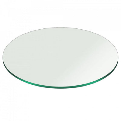 36 in. Clear Round Glass Table Top, 3/8 in. Thickness Tempered Pencil Edge Polished - Super Arbor