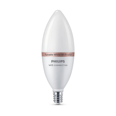 Philips Tunable White B12 LED 40W Equivalent Dimmable Smart Wi-Fi Wiz Connected Wireless LED Light Bulb - Super Arbor