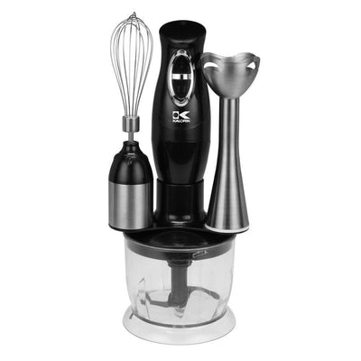 2-Speed Black Stainless Steel Hand Mixer with Food Chopper Attachment - Super Arbor